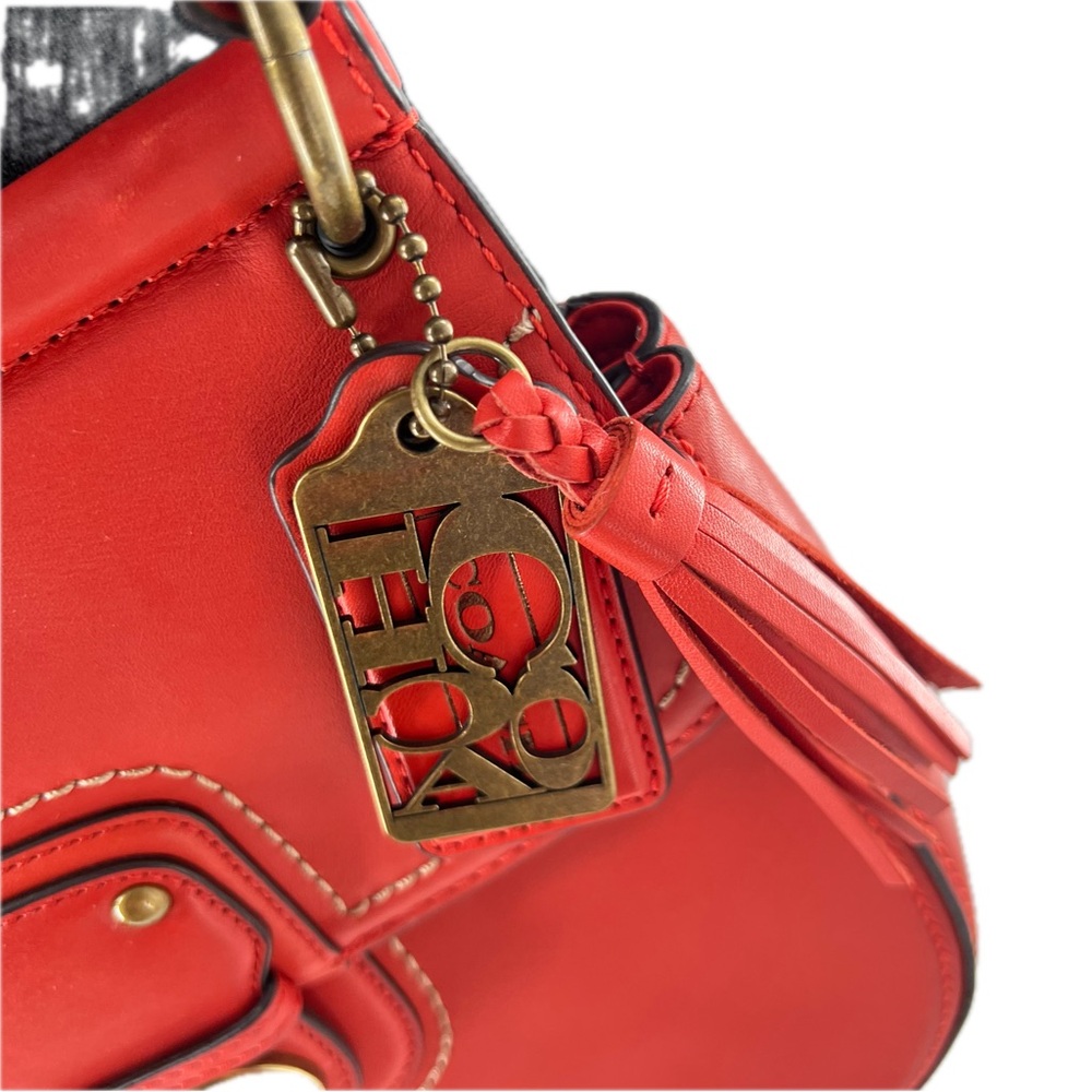 Coach Willis Legacy 70th Anniversary Vermillion Leather Handbag 19132 (2012) - Picture 16 of 17